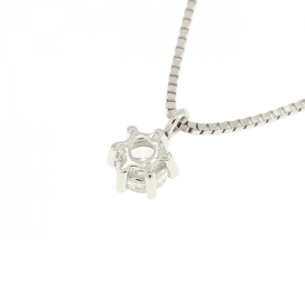 PT900/PT850 ソリティア ダイヤモンド ネックレス 0.23CT