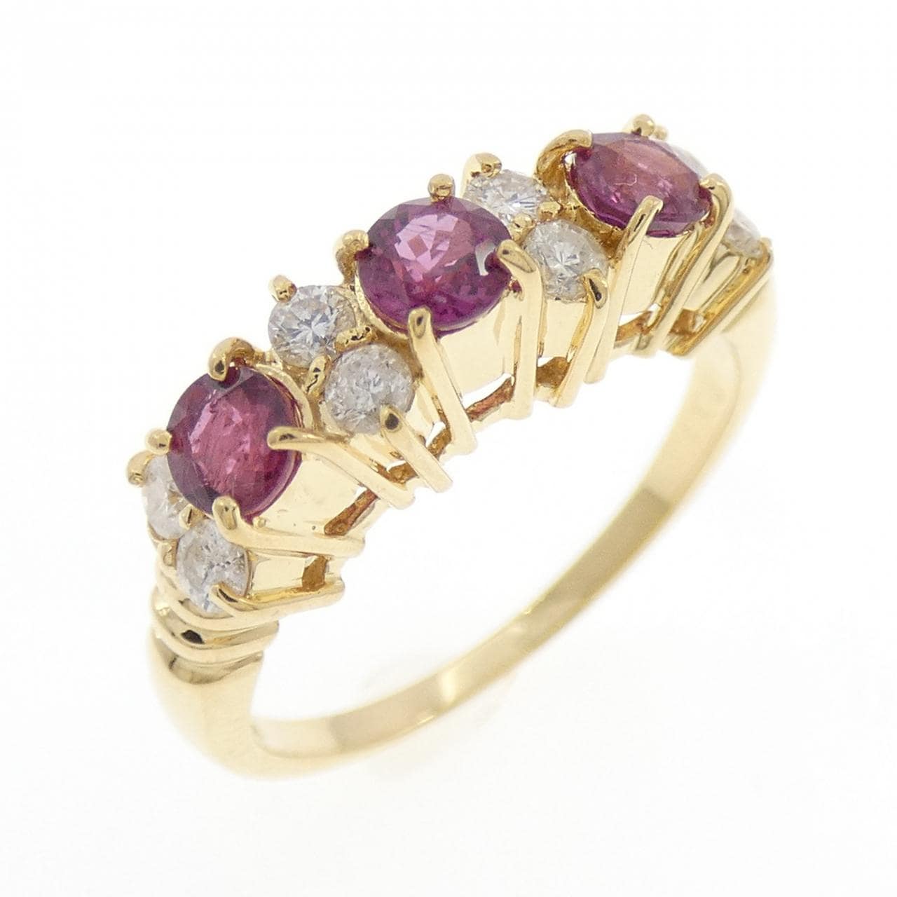 K18YG ルビー リング 0.80CT