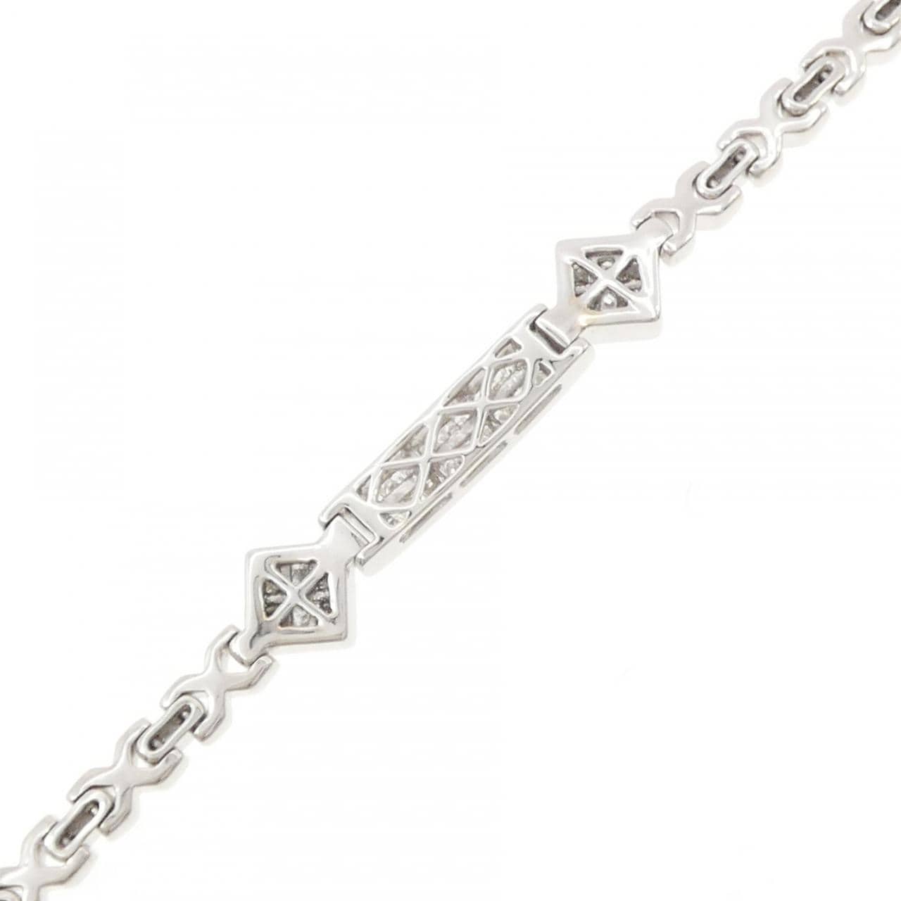 K18WG ダイヤモンド ブレスレット 1.00CT