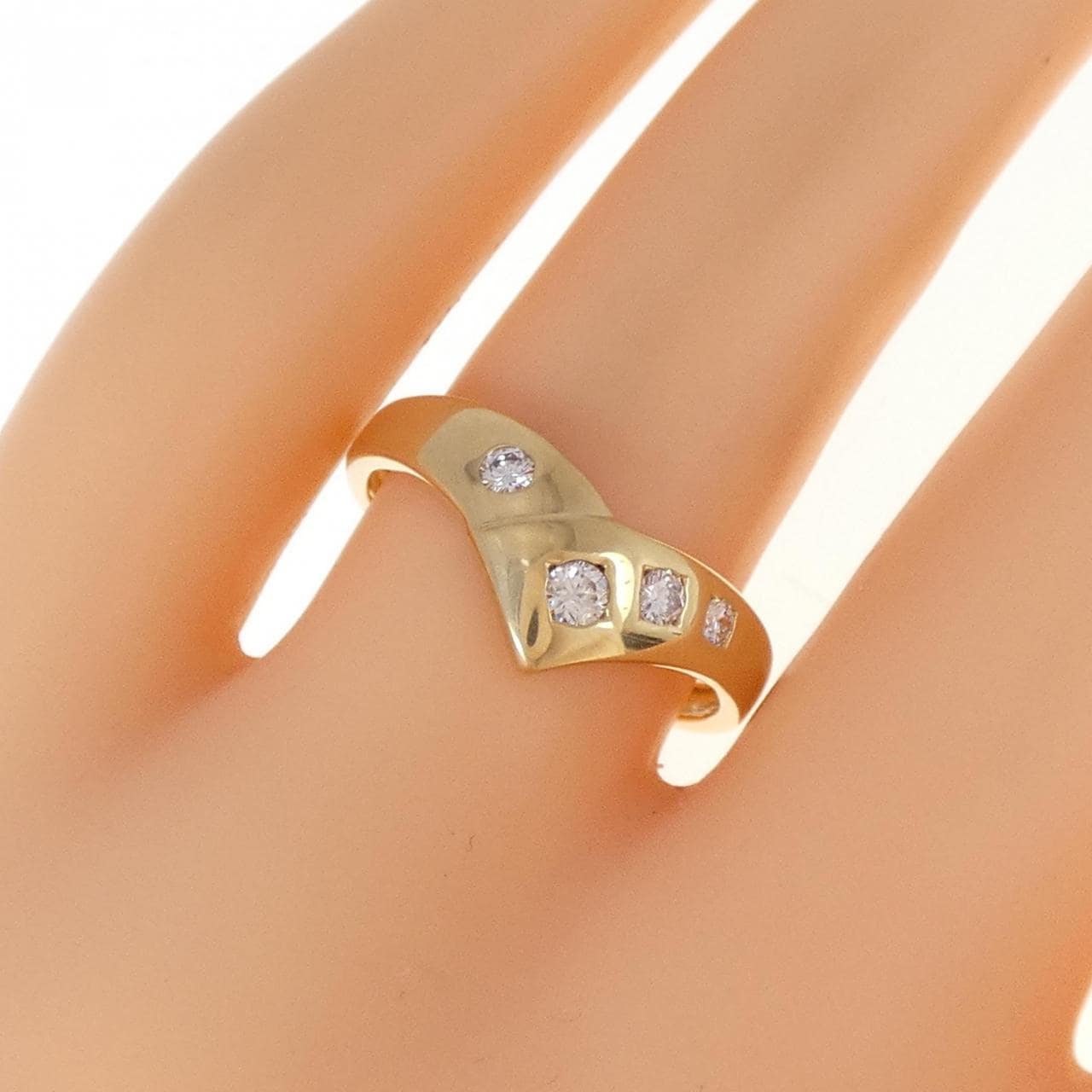 K18YG ダイヤモンド リング 0.17CT