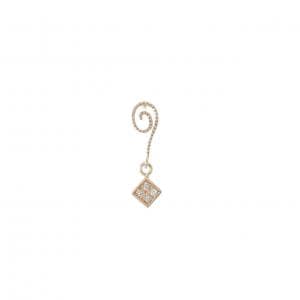 K18YG ダイヤモンド ピアス 0.02CT 片耳