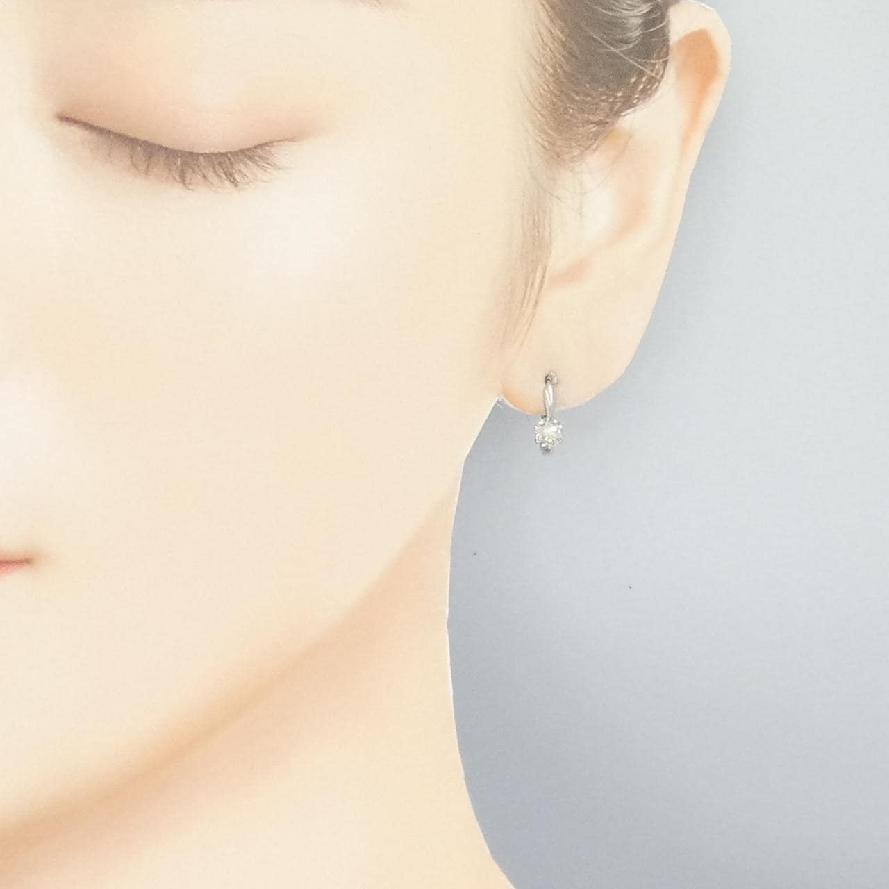 K18WG ダイヤモンド ピアス 0.50CT