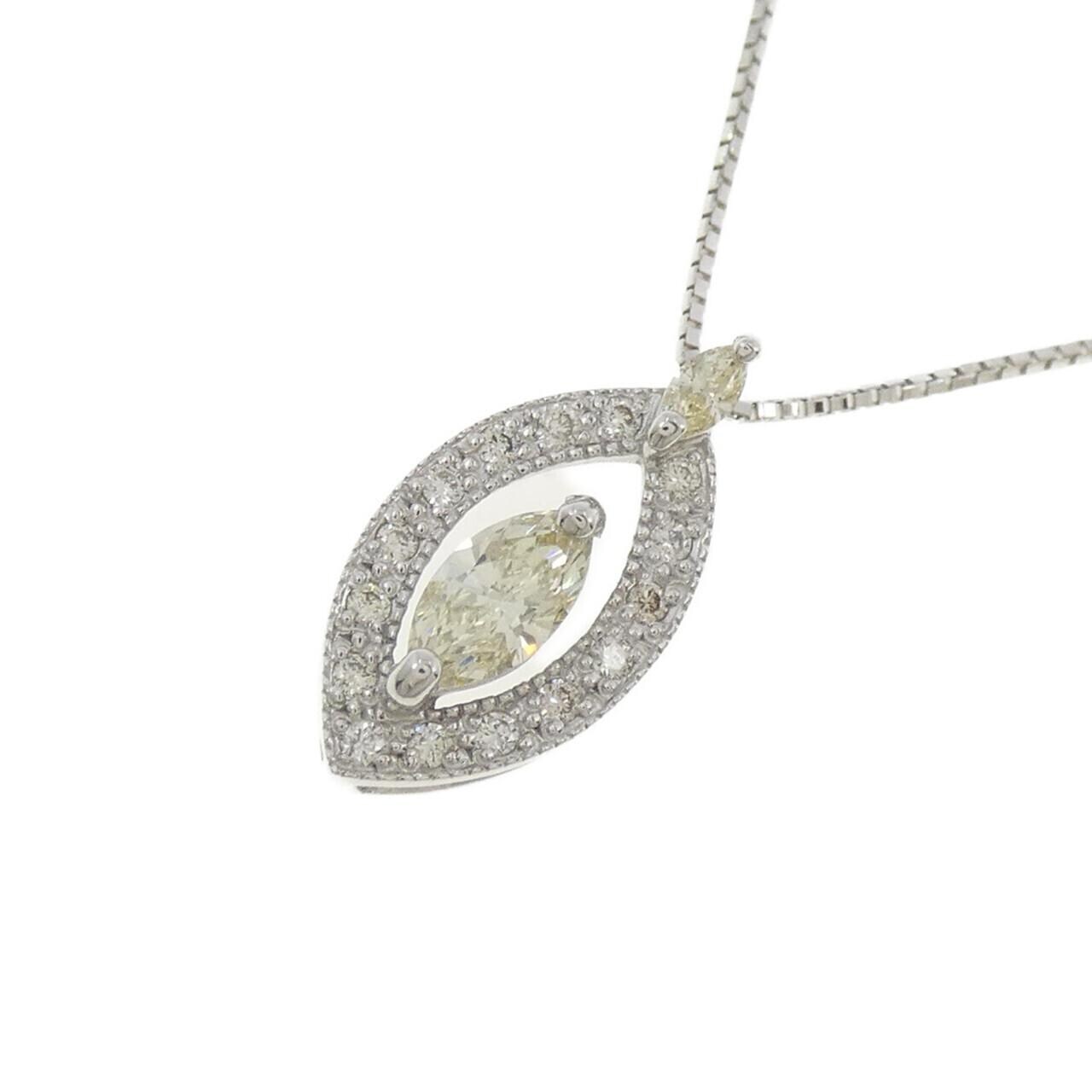 K18WG ダイヤモンド ネックレス 0.35CT