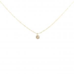 K18YG ソリティア ダイヤモンド ネックレス 0.15CT
