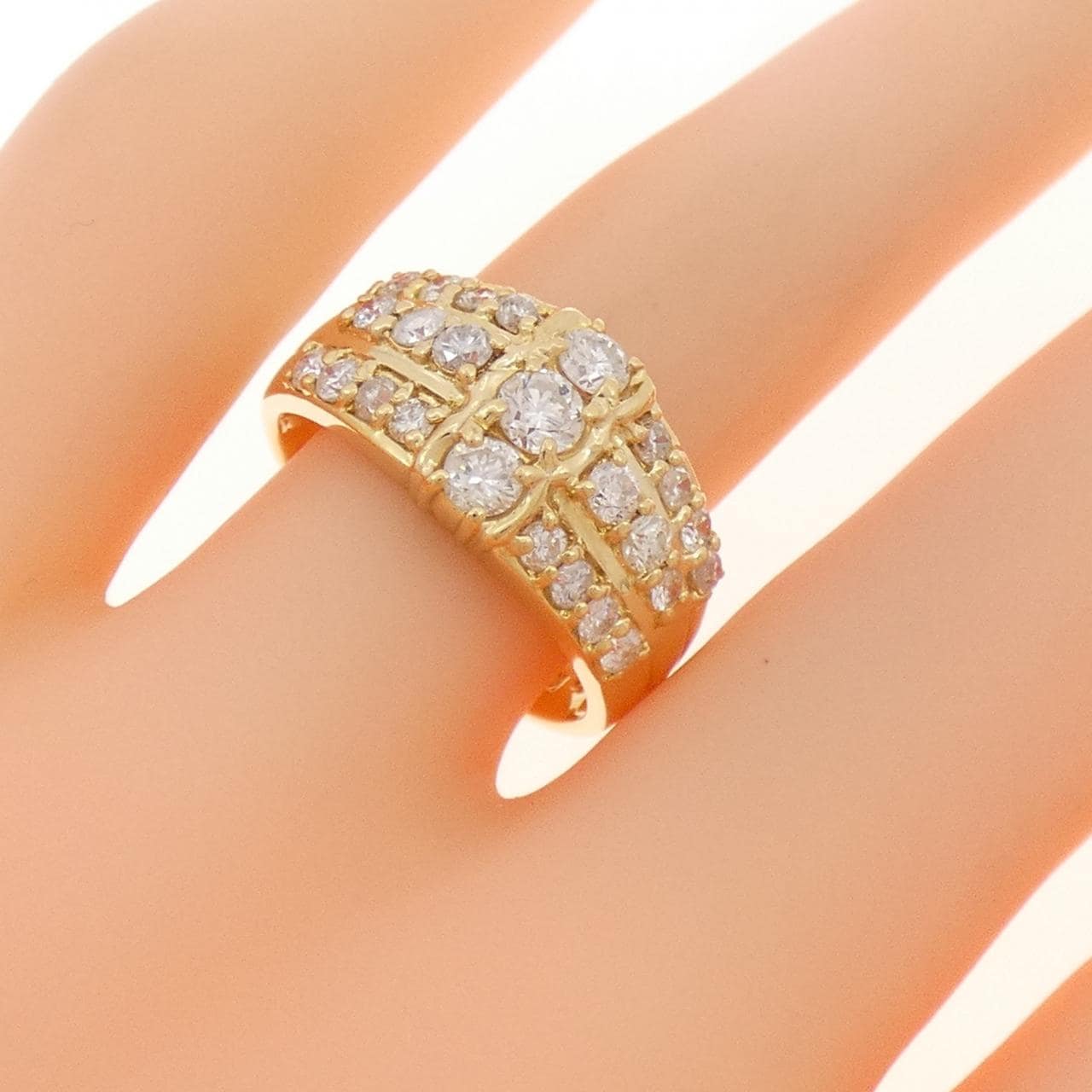 K18YG ダイヤモンド リング 1.04CT