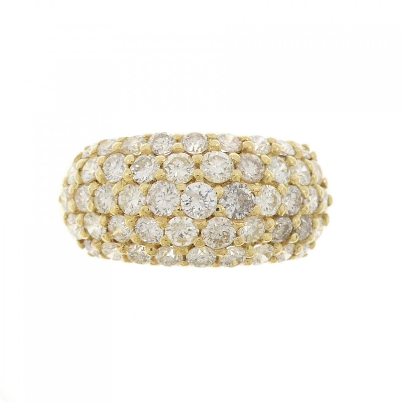 K18YG パヴェ ダイヤモンド リング 2.085CT