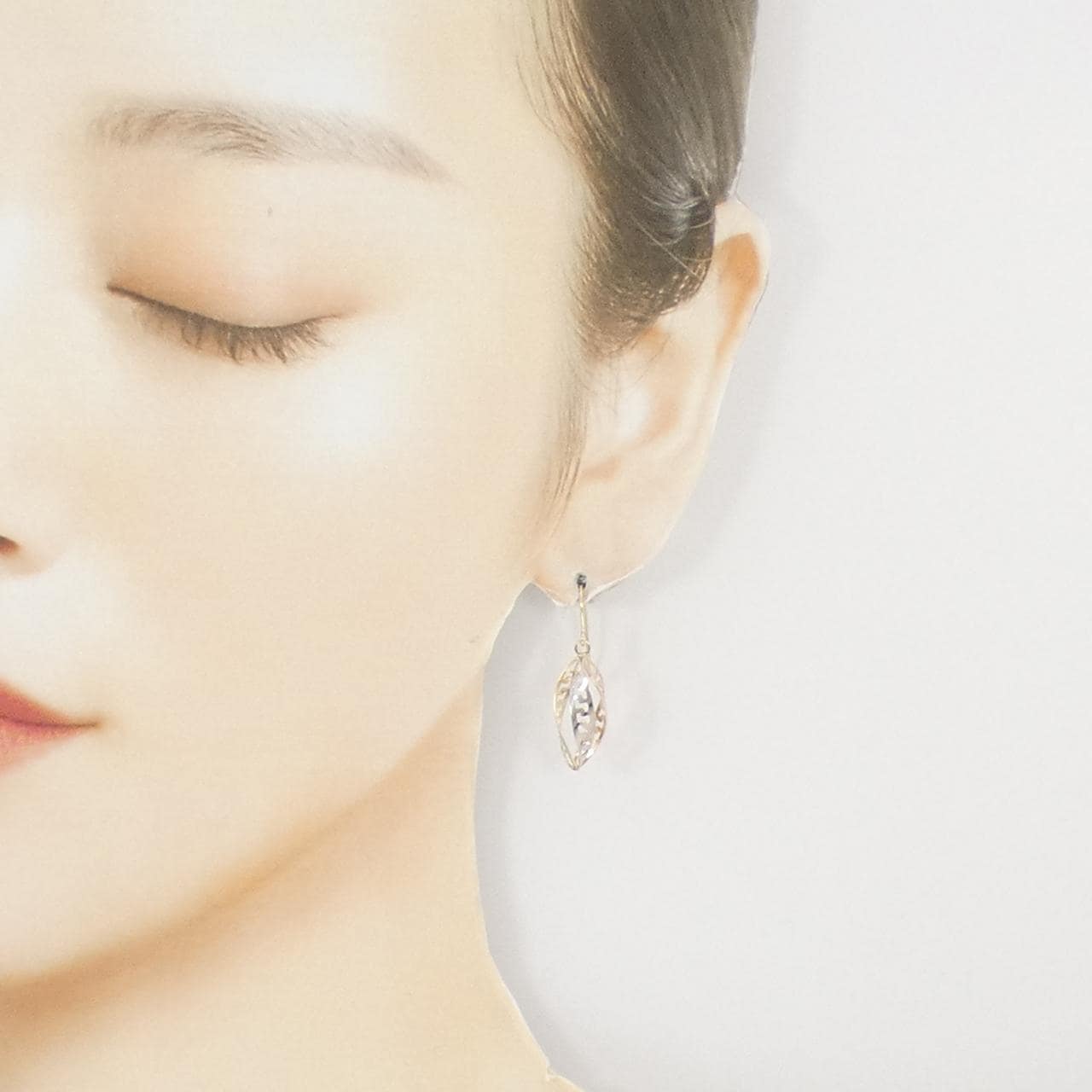 K14スリーカラー ピアス