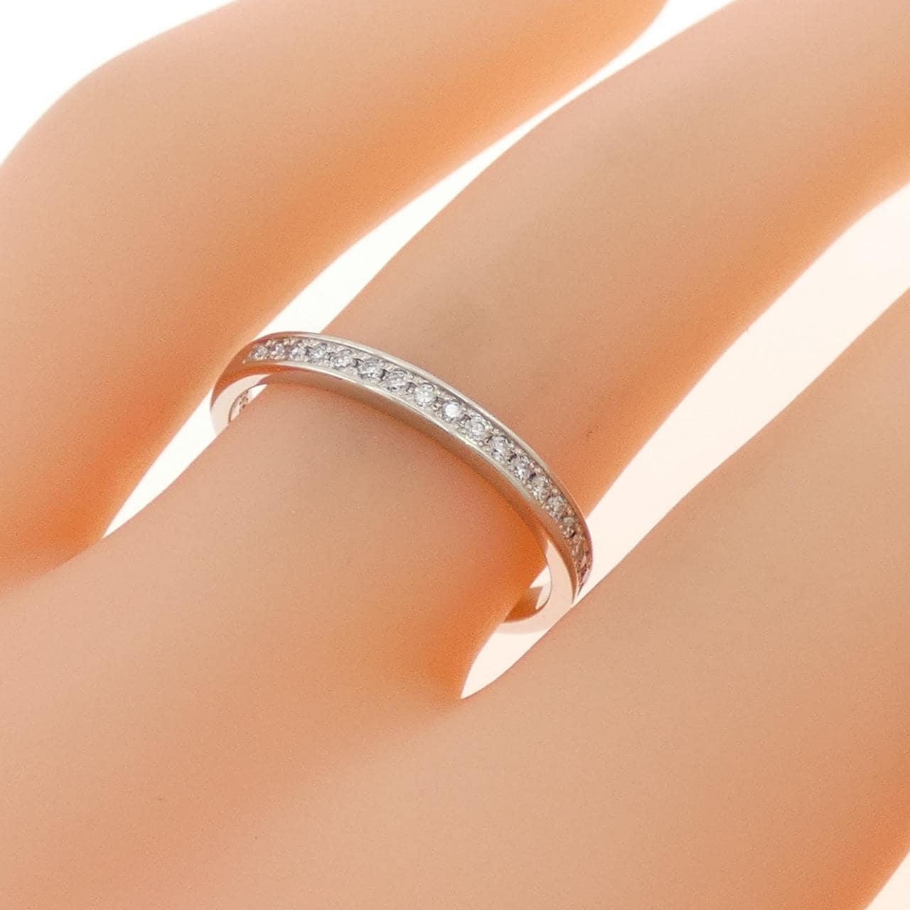 PT999 ハーフエタニティ ダイヤモンド リング 0.10CT