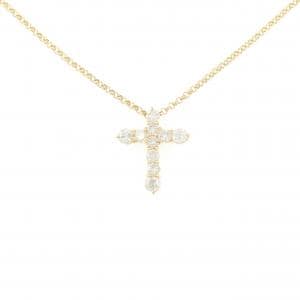 K18YG クロス ダイヤモンド ネックレス 1.00CT