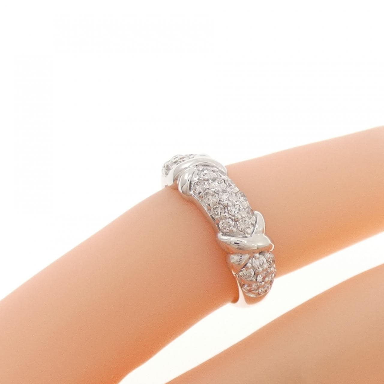 K18WG ダイヤモンド ピンキー リング 0.30CT