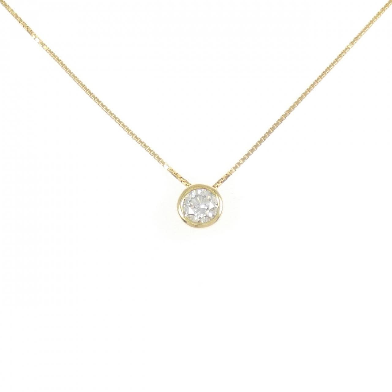 K18YG ソリティア ダイヤモンド ネックレス 0.404CT