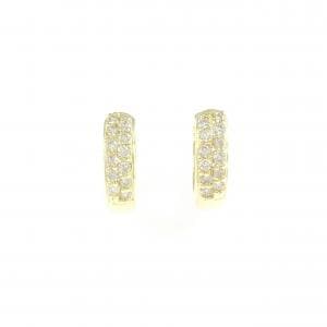 K18YG ダイヤモンド フープ ピアス 0.20CT
