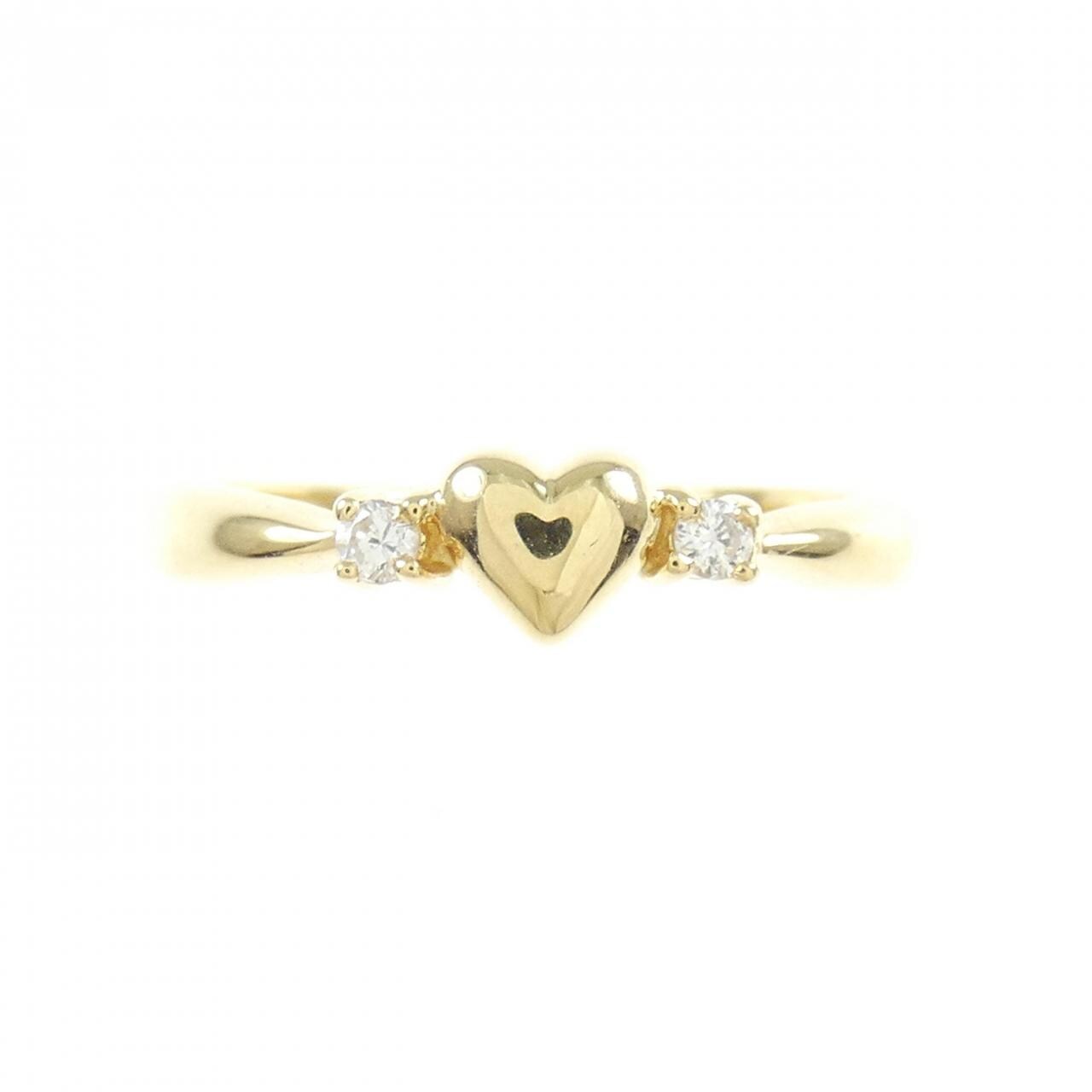 750YG ハート ダイヤモンド リング 0.04CT