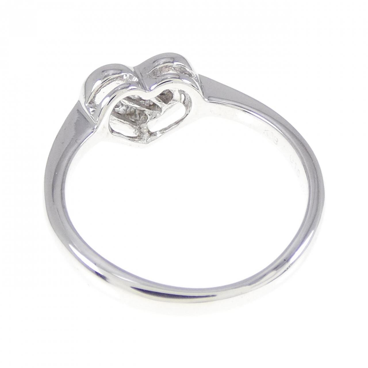 K18WG ハート ダイヤモンド リング 0.16CT