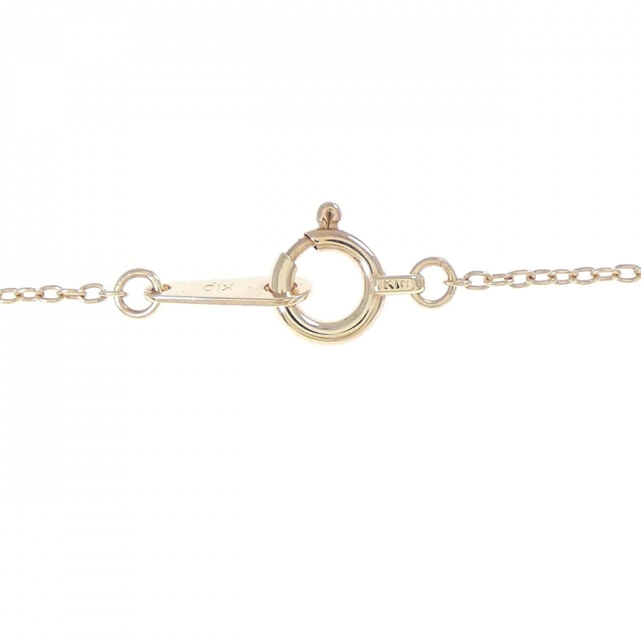 K10PG フラワー サファイヤ ネックレス