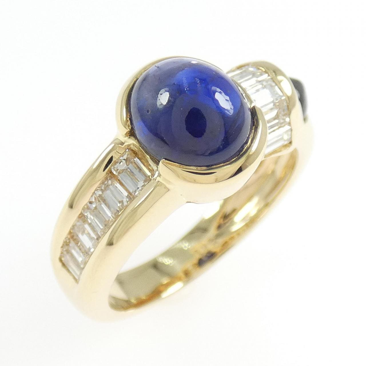 K18YG サファイヤ リング 2.77CT