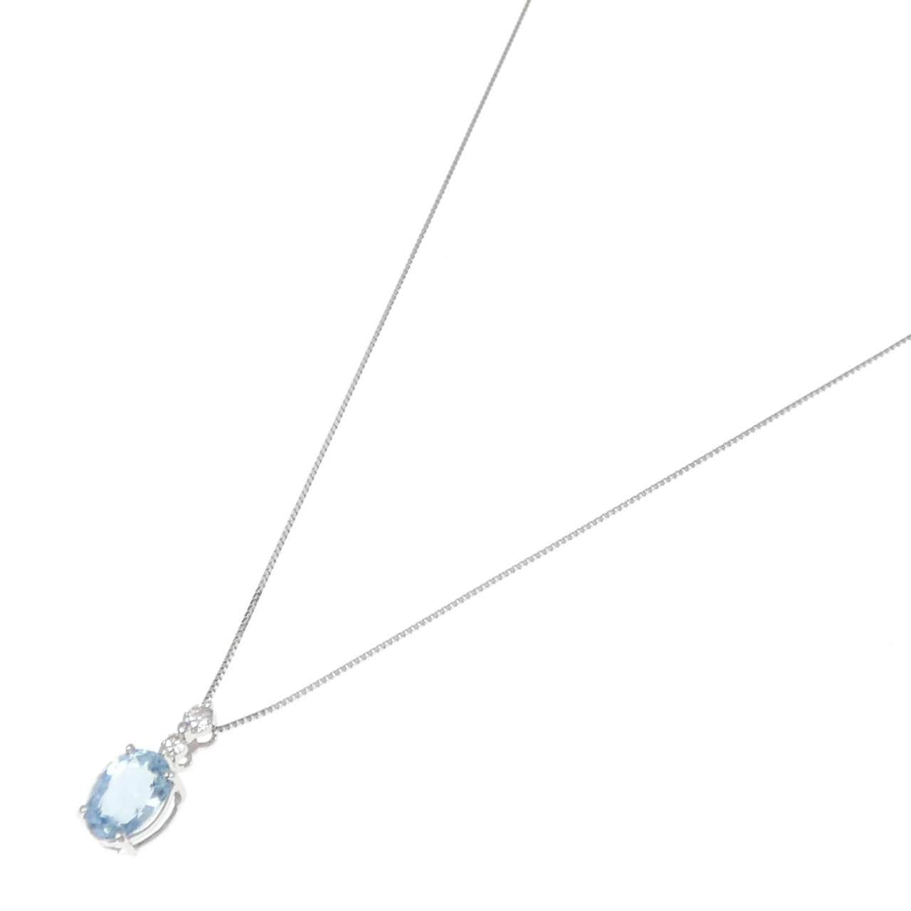【リメイク】PT アクアマリン ネックレス 1.54CT