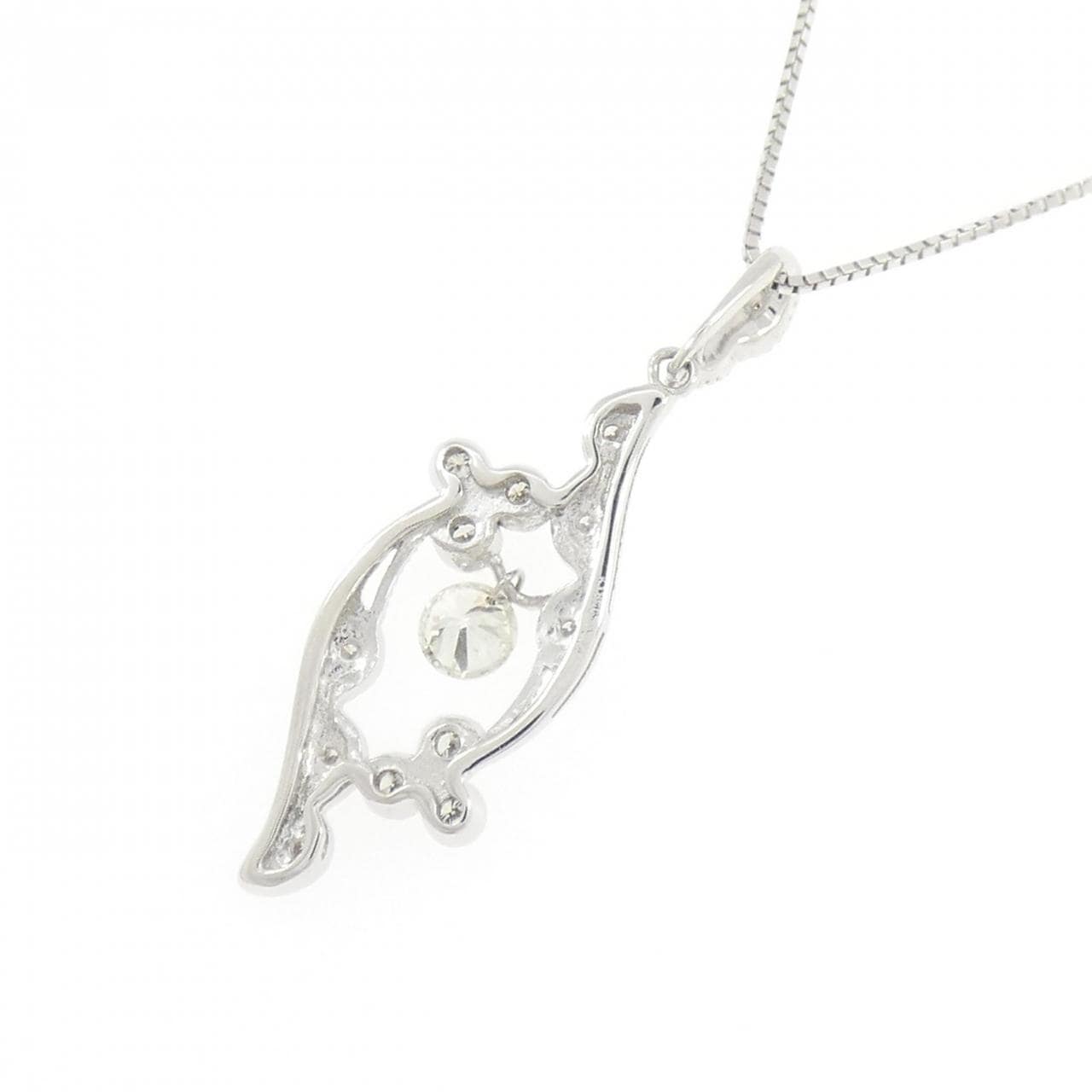 K18WG ダイヤモンド ネックレス 0.34CT