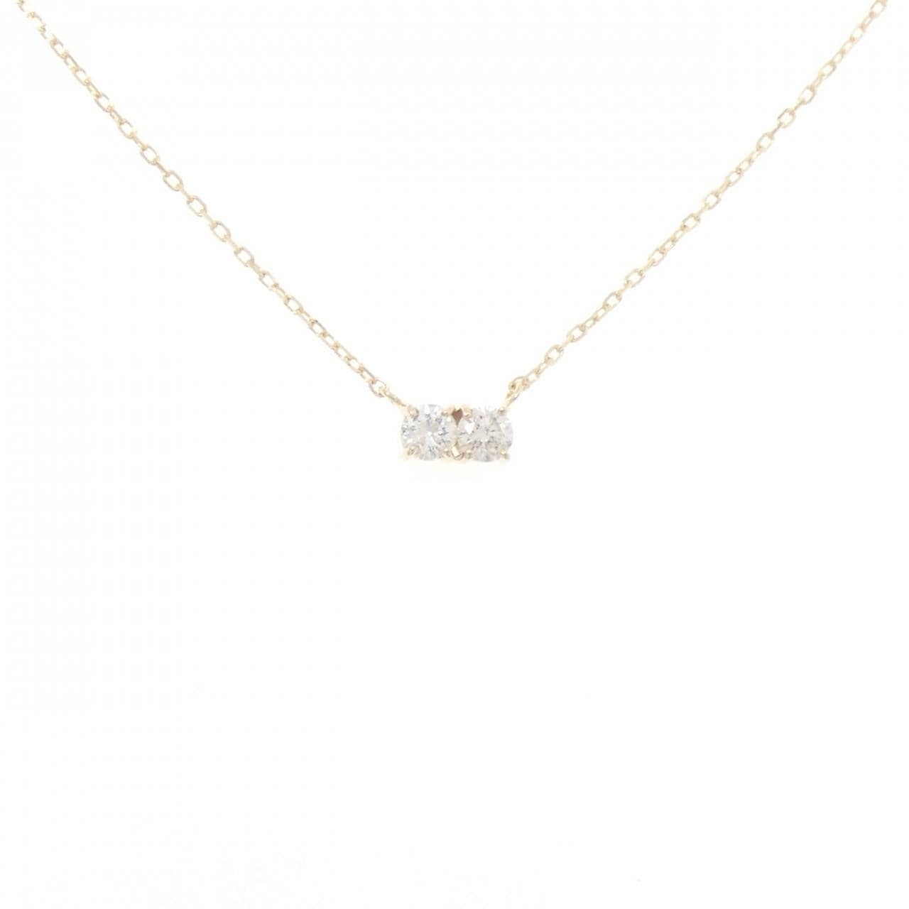 【リメイク】K10YG ダイヤモンド ネックレス 0.16CT