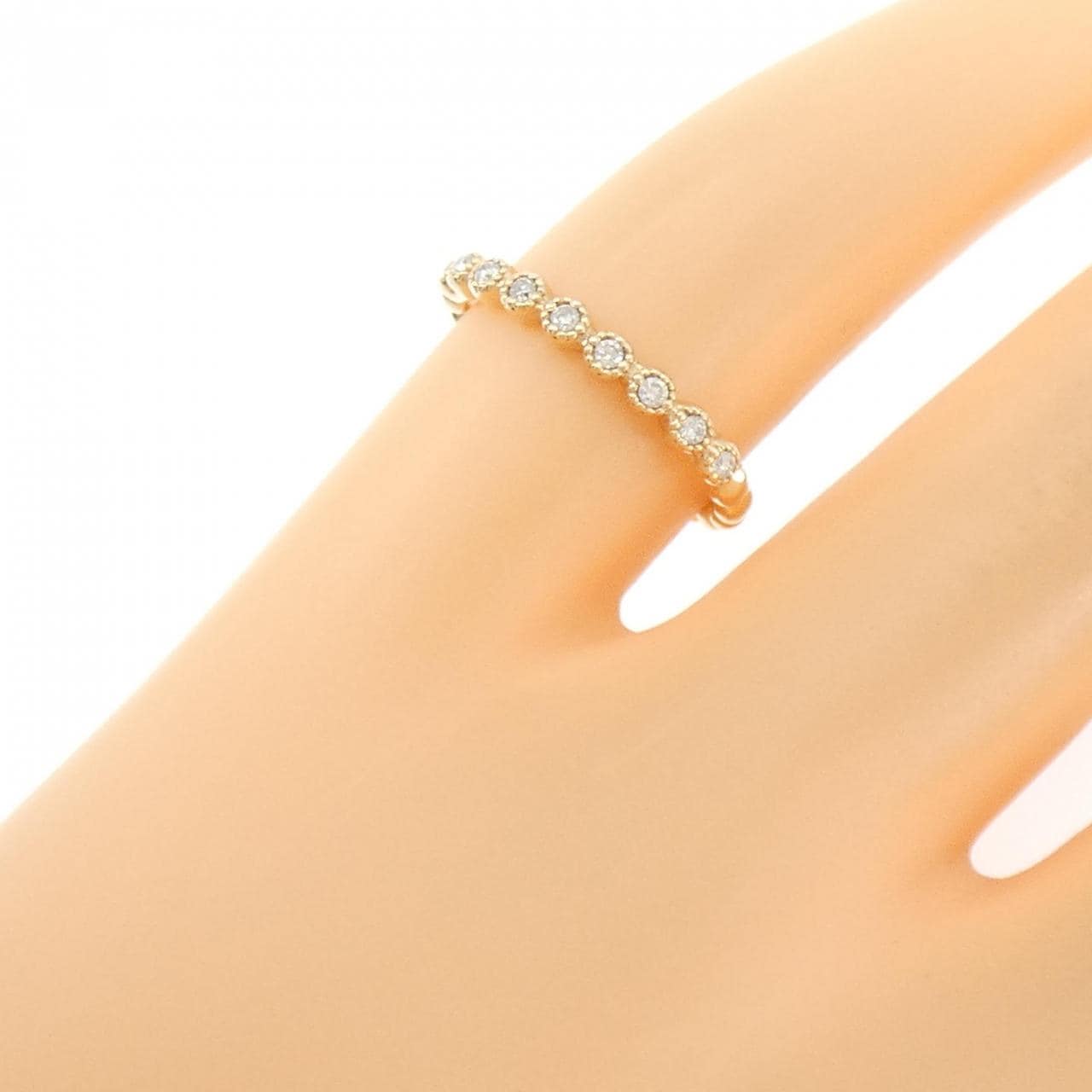 アガット ダイヤモンド ピンキーリング 0.07CT