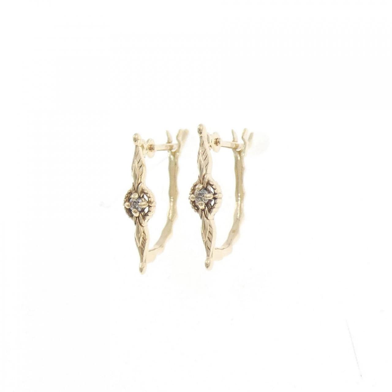アガット ダイヤモンド ピアス 0.02CT