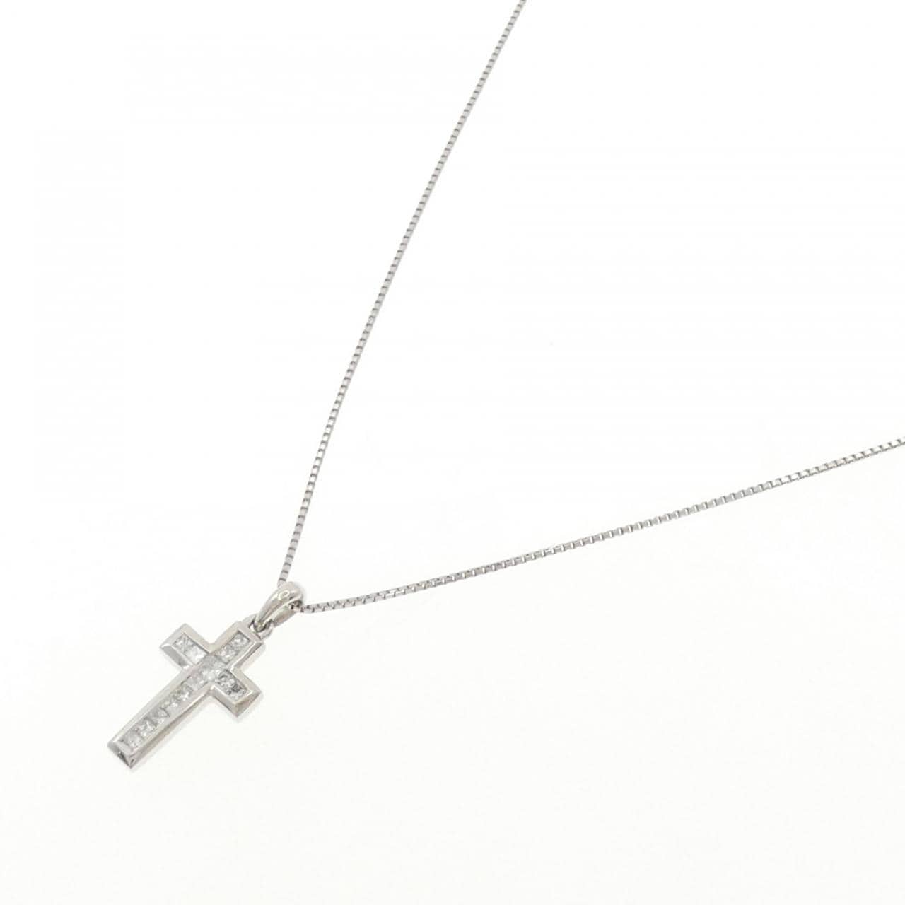 PT900/PT850 クロス ダイヤモンド ネックレス 0.25CT