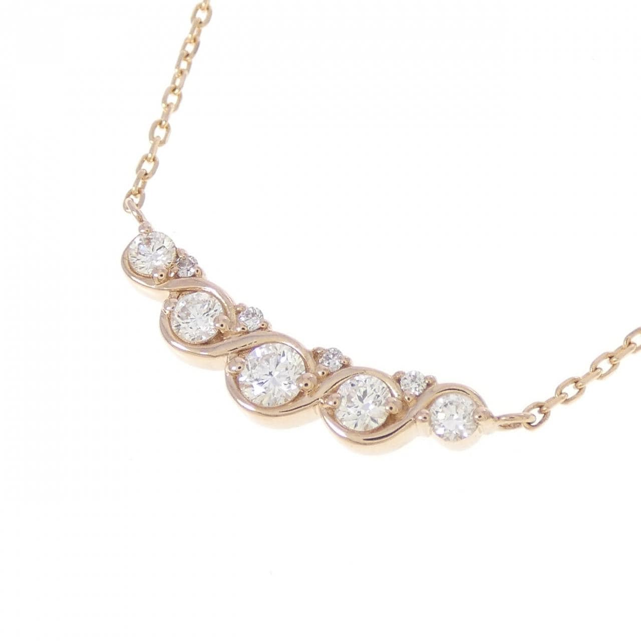 K18PG ダイヤモンド ネックレス 0.23CT