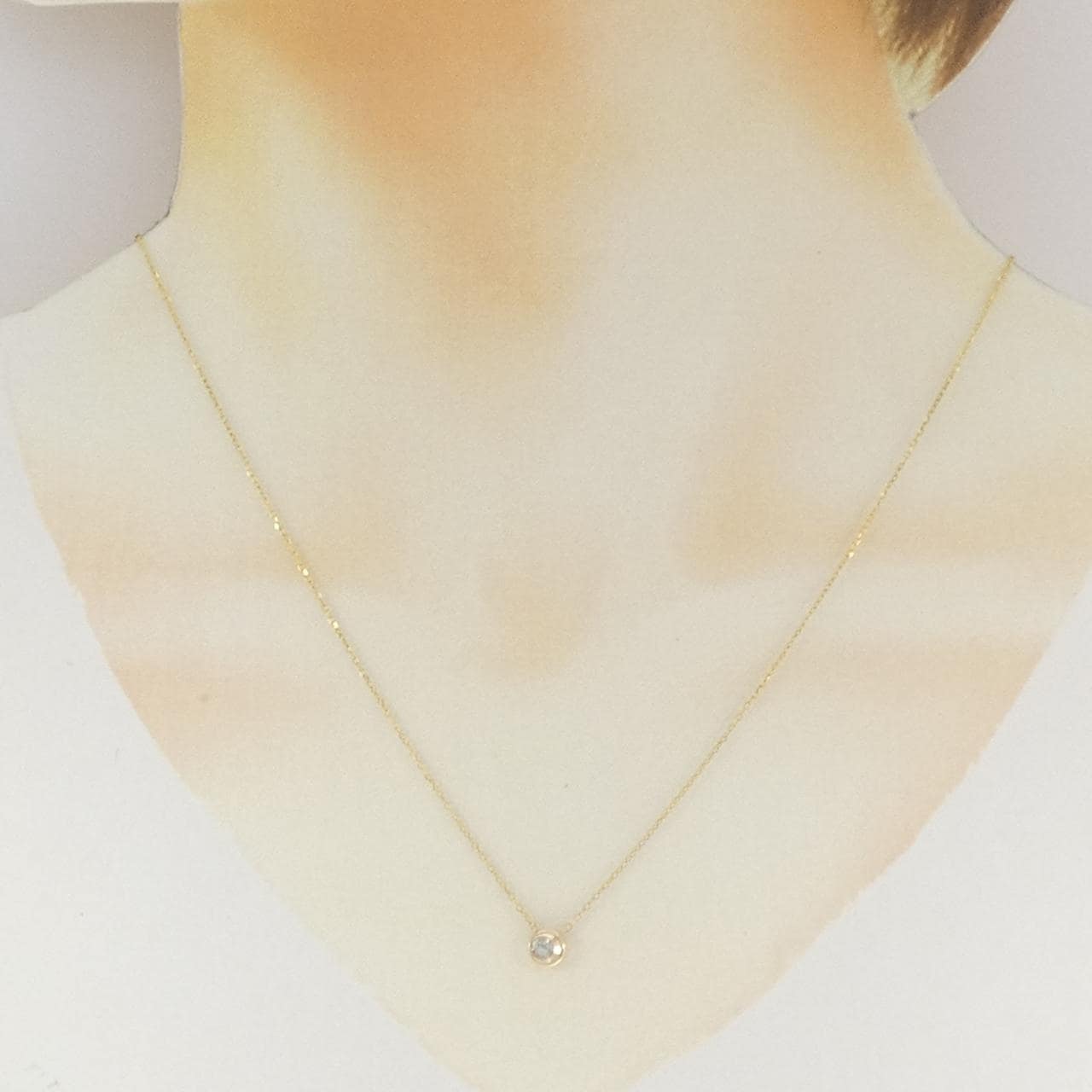 K10YG アクアマリン ネックレス