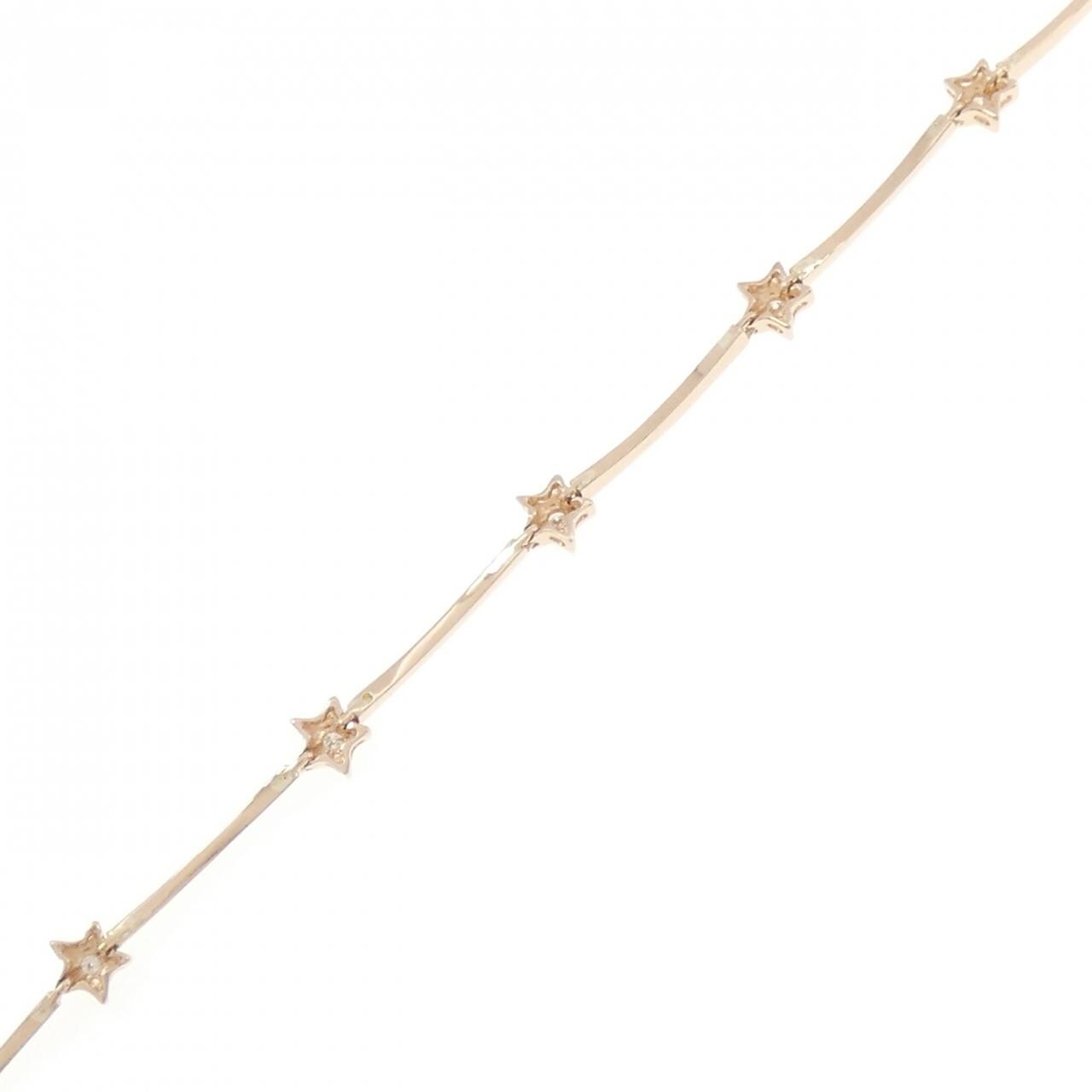 K18PG スター ダイヤモンド ブレスレット 0.10CT