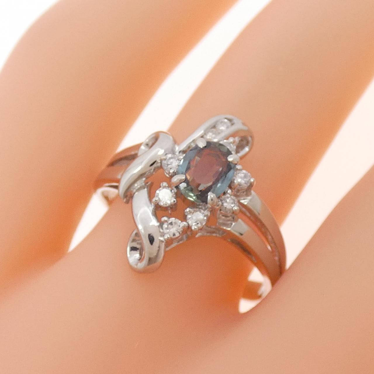 PT900 アレキサンドライト リング 0.34CT
