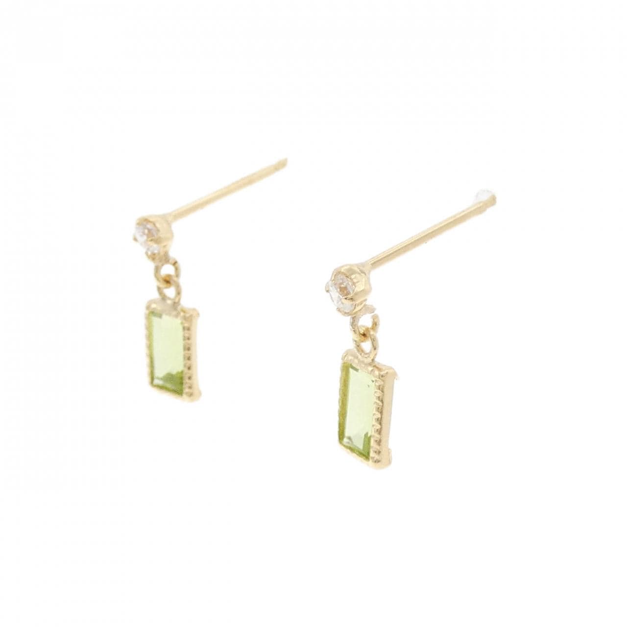 K18YG橄榄石耳环