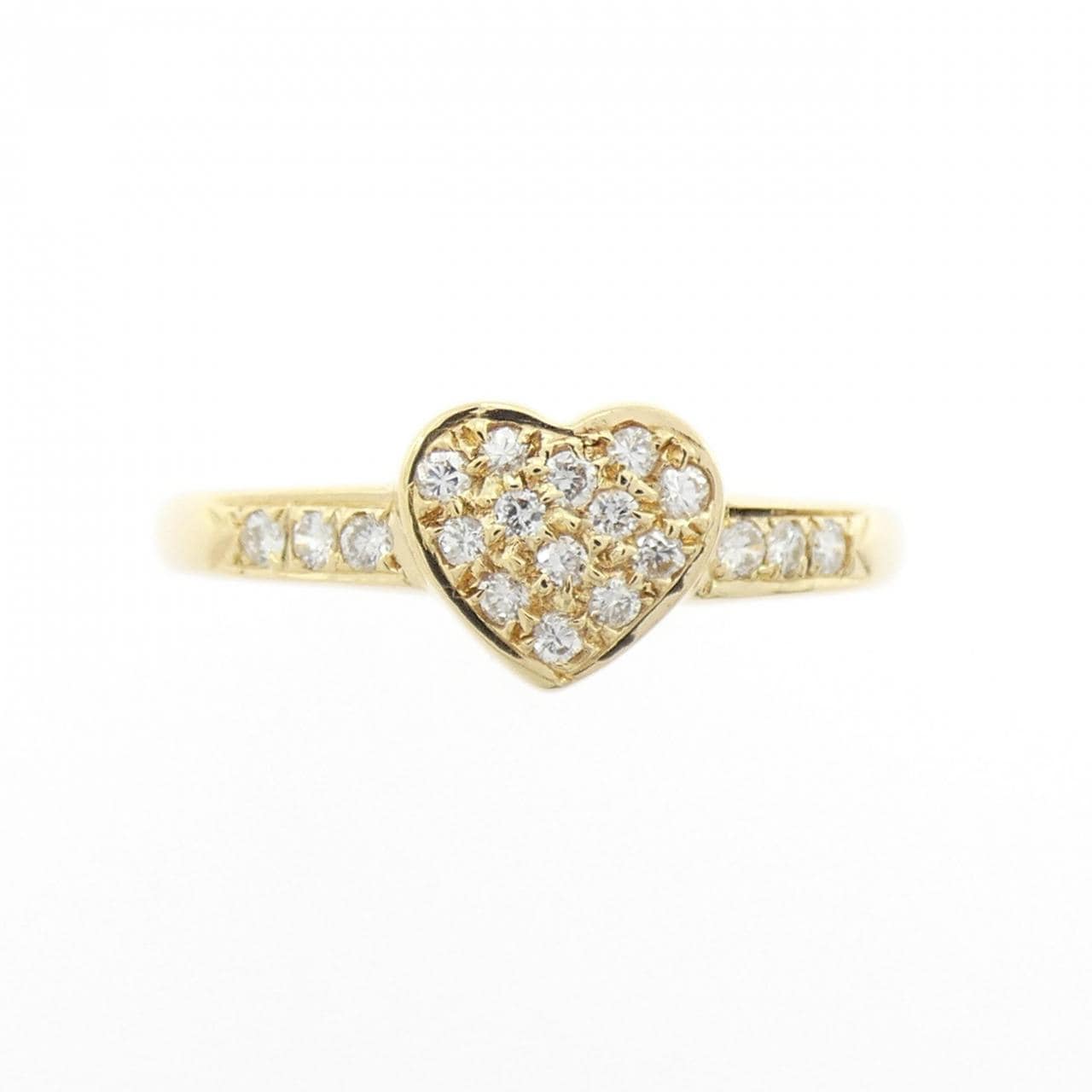 750YG ハート ダイヤモンド リング 0.17CT