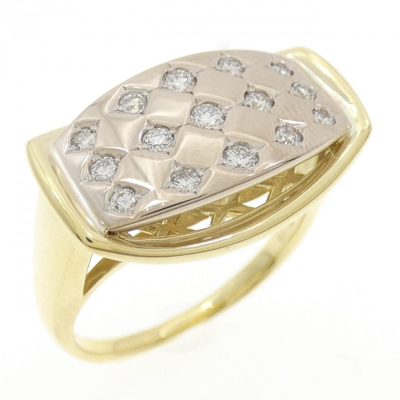 K18YG/K18WG ダイヤモンド リング 0.25CT