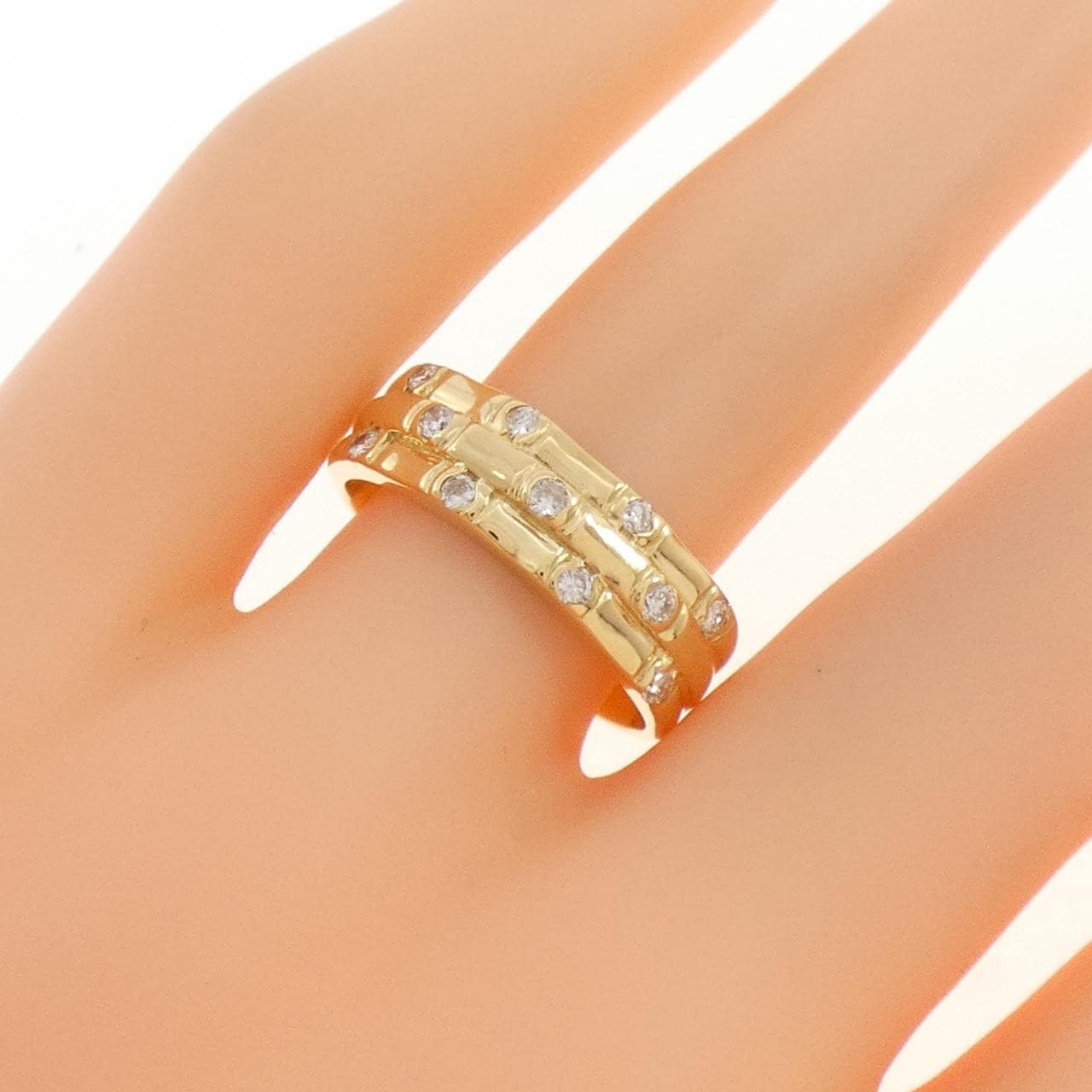 K18YG ダイヤモンド リング 0.22CT