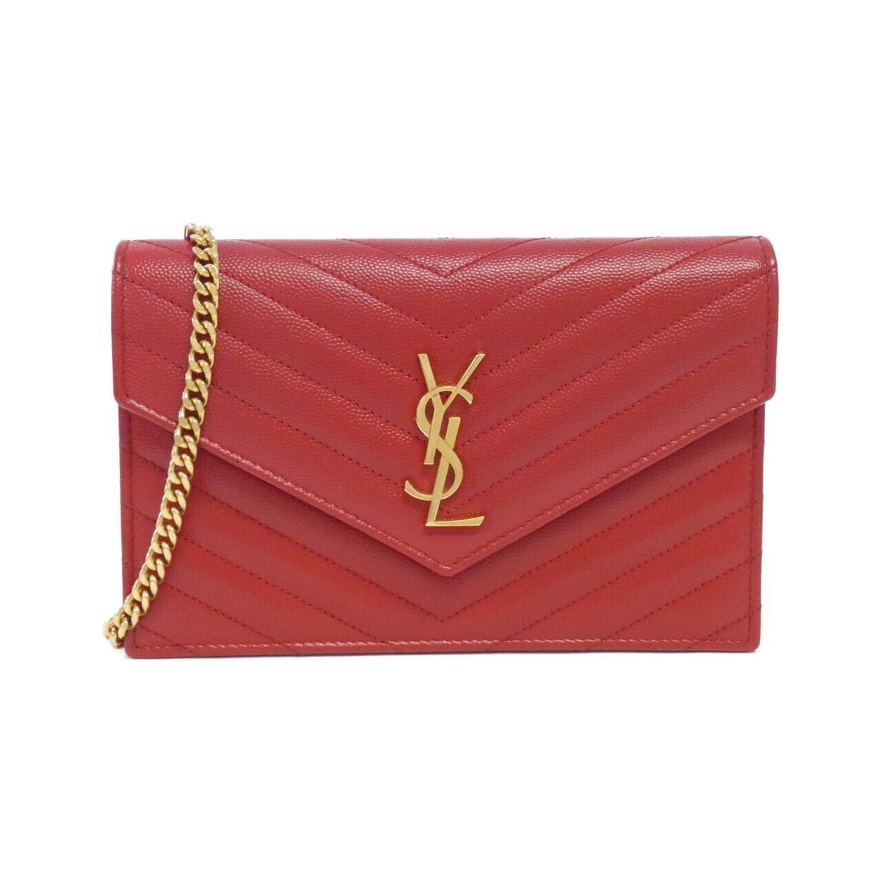 SAINT LAURENT 393953 BOW01 Chain Wallet