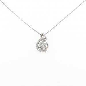 PT/PT850 フラワー ダイヤモンド ネックレス 0.32CT