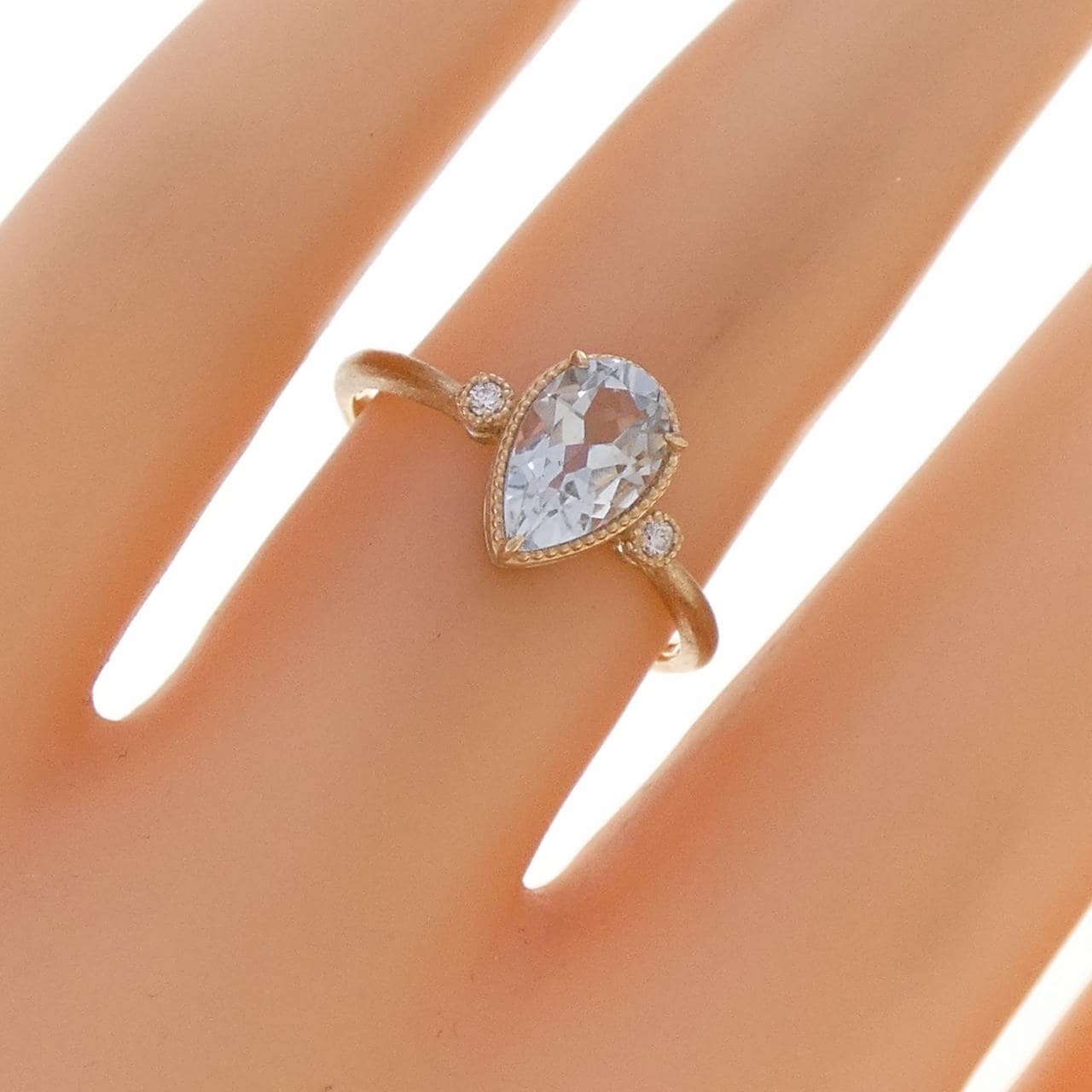 アガット アクアマリン リング