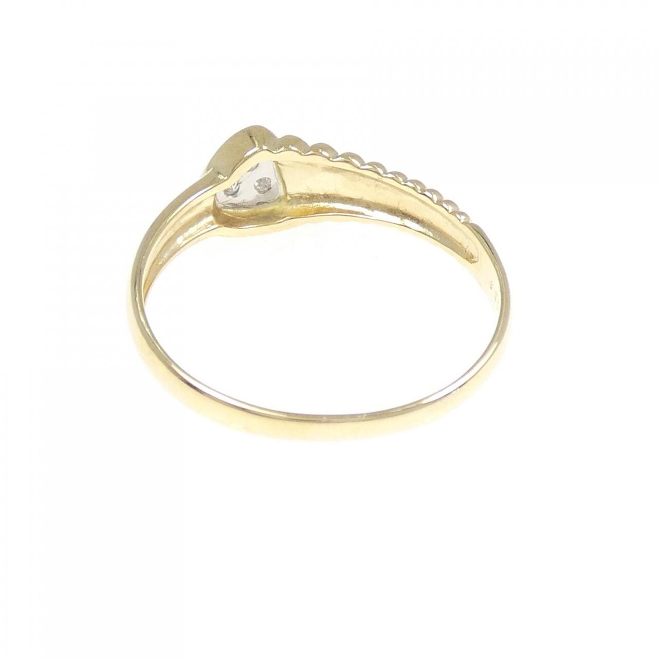 K18YG/PT ダイヤモンド リング 0.03CT