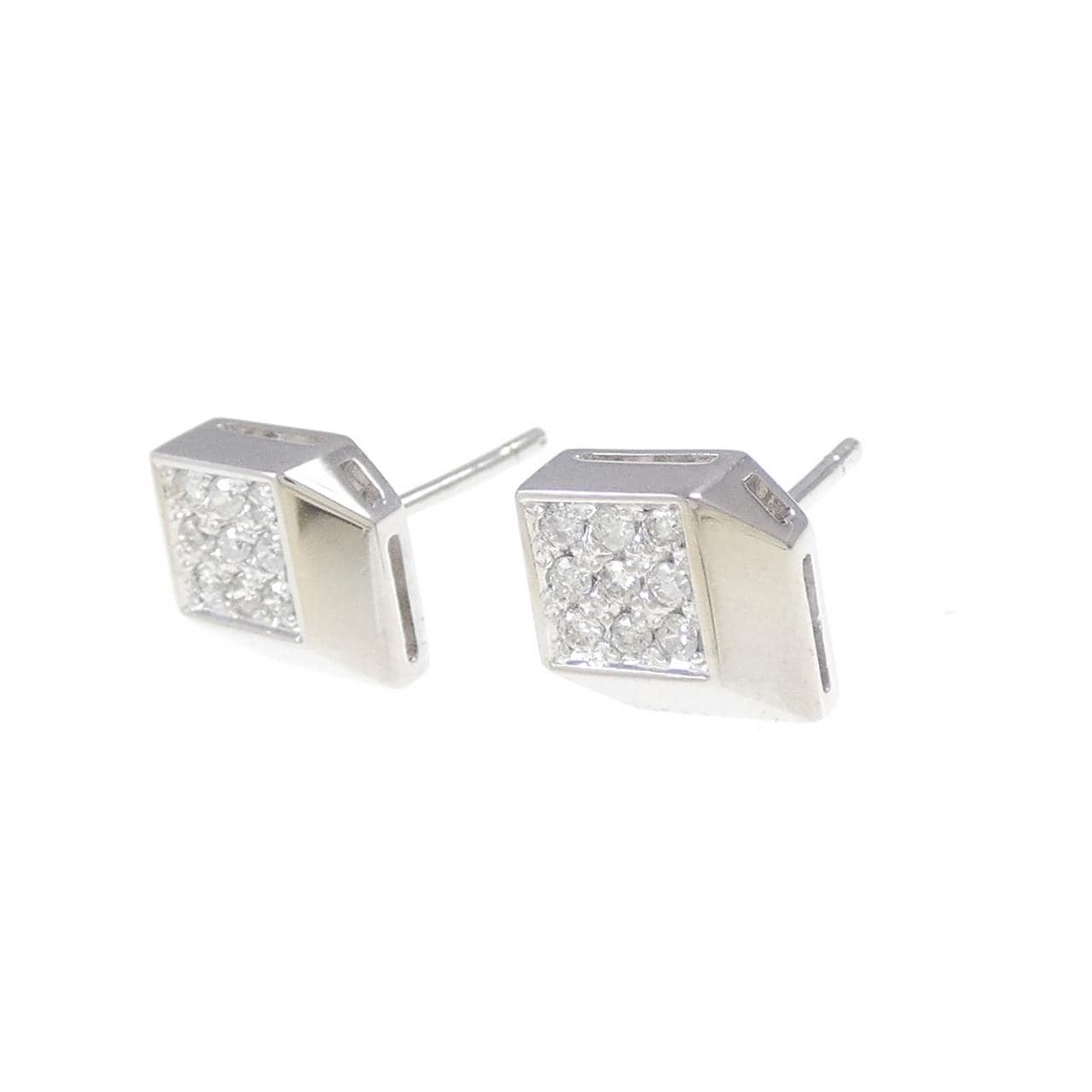 K18WG ダイヤモンド ピアス 0.2CT
