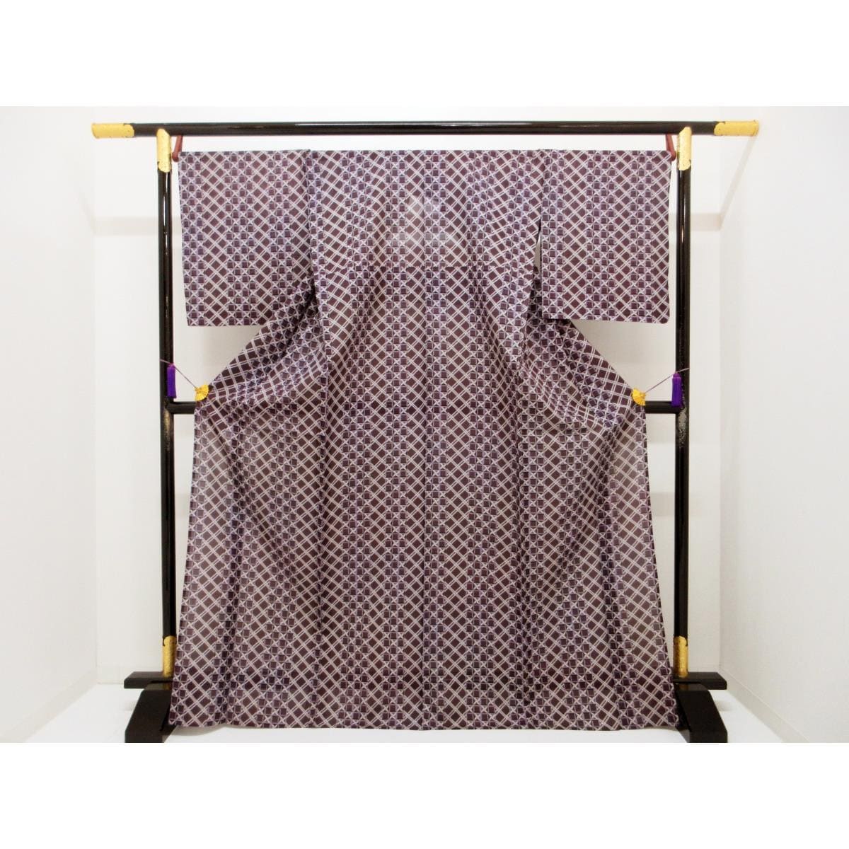 Single layer summer striped Ooshima Tsumugi