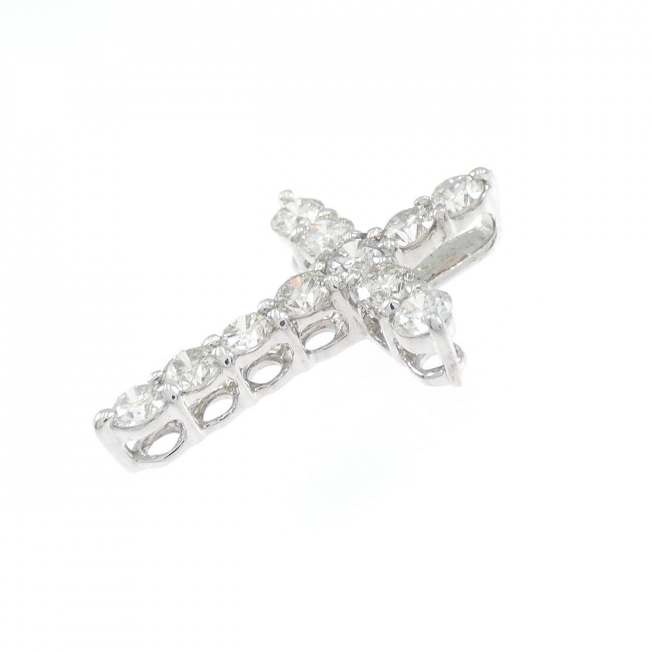 PT900 クロス ダイヤモンド ペンダント 0.50CT