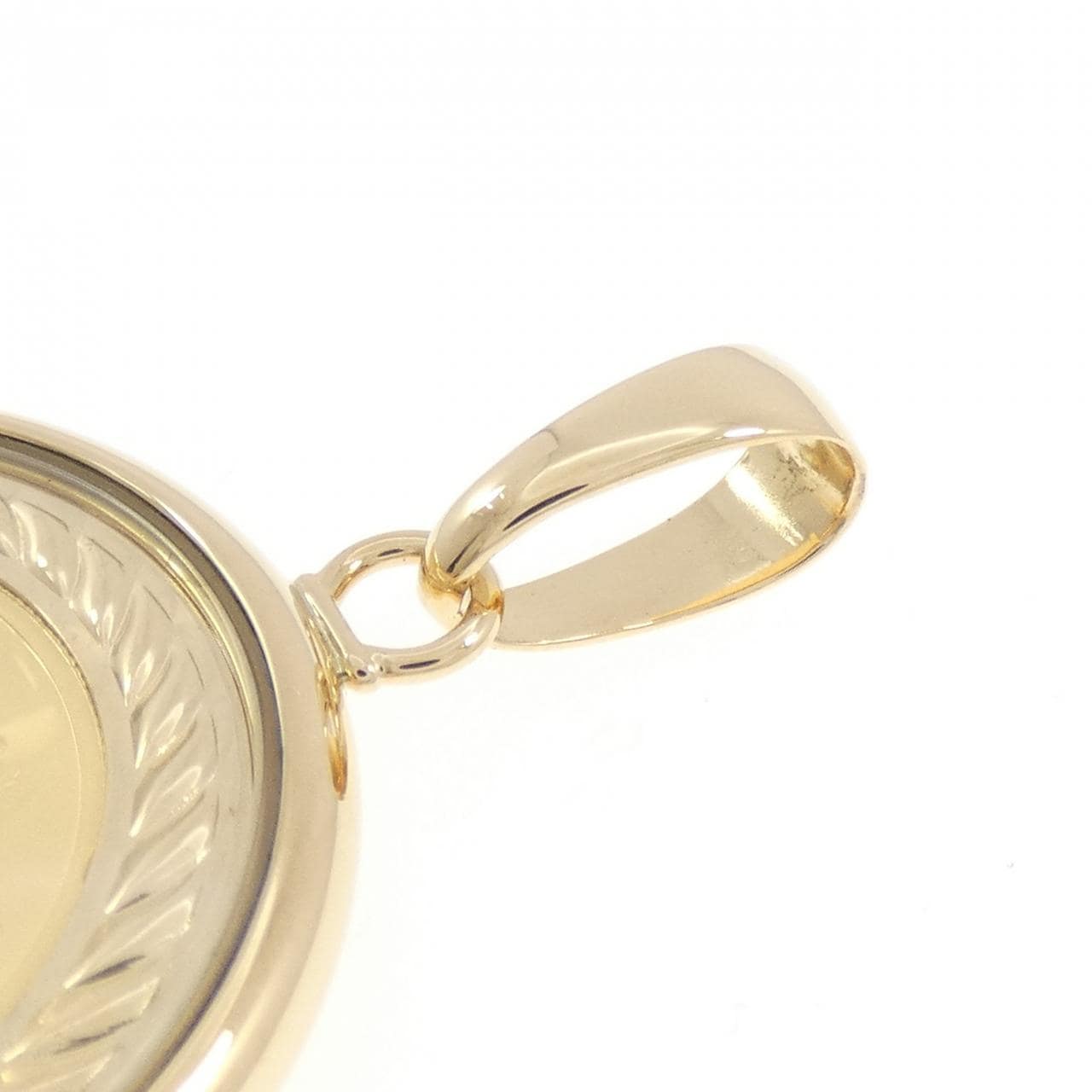 K18YG(枠) コイン ペンダント