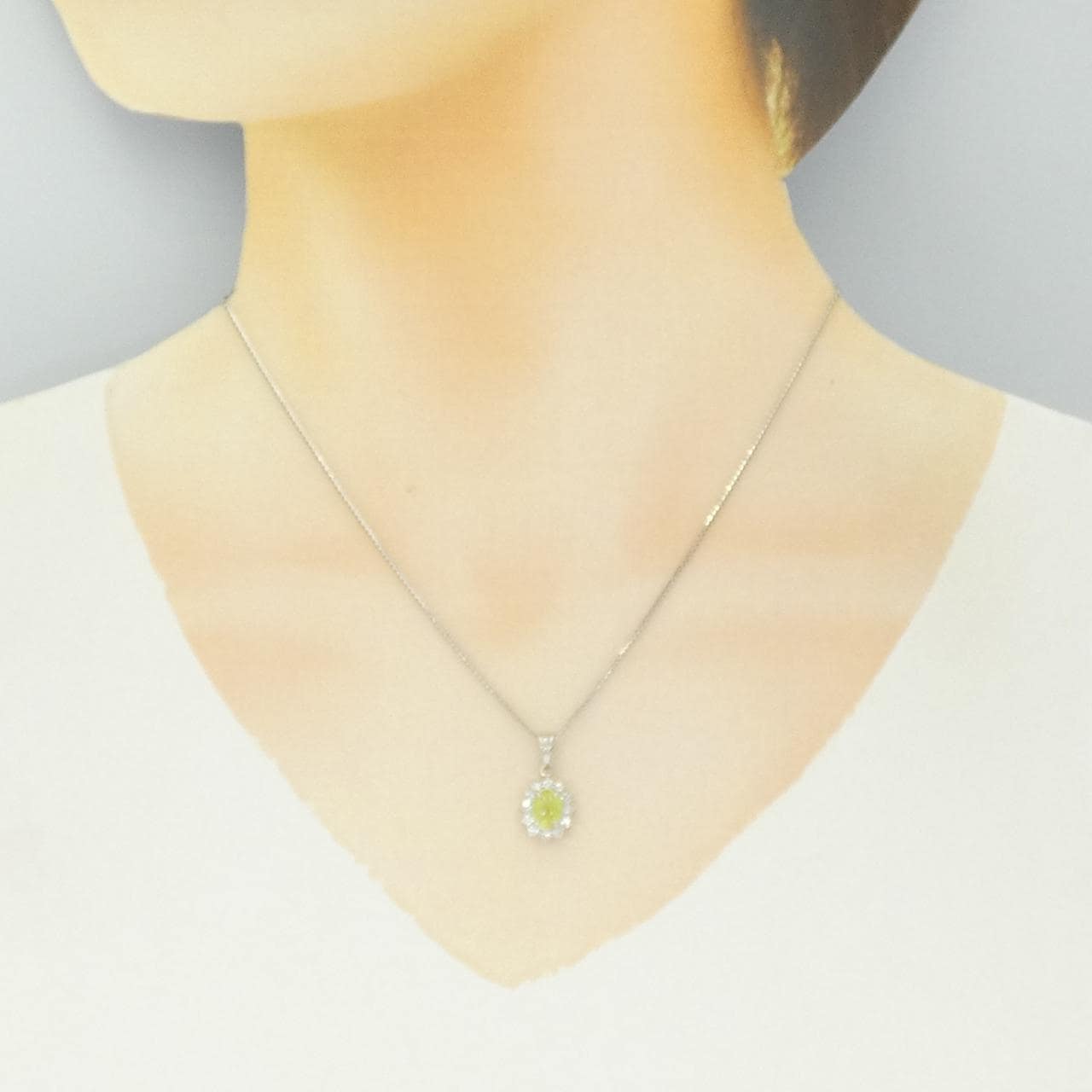 PT900/PT850 クリソベリルキャッツアイ ネックレス 1.41CT