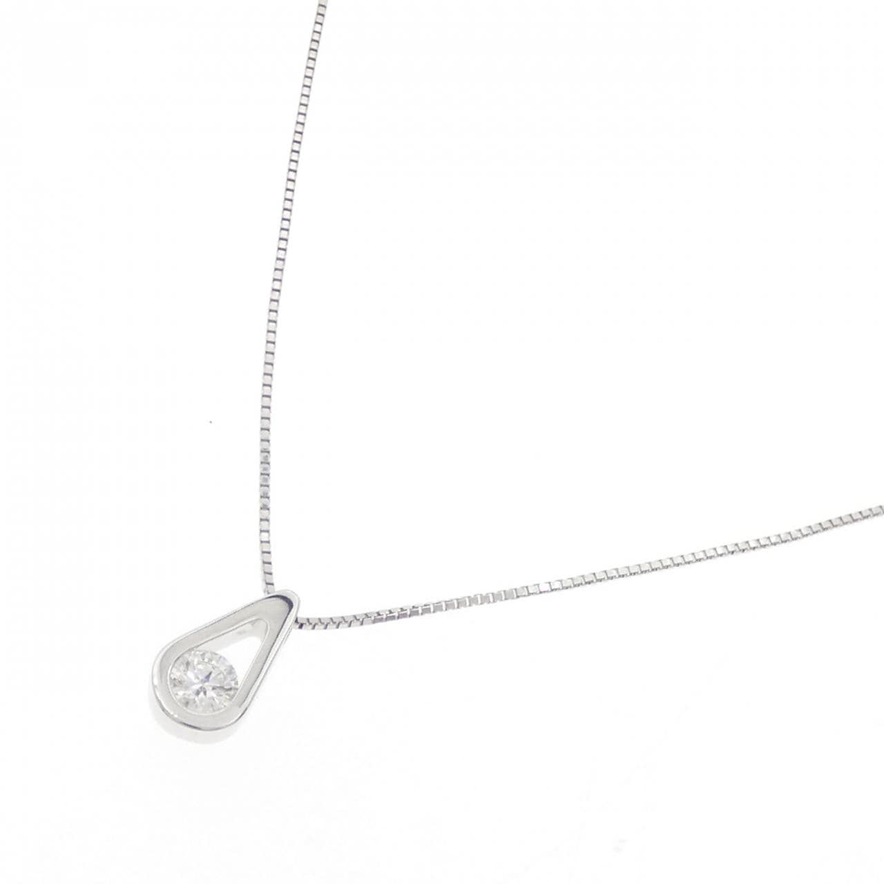 K18WG ダイヤモンド ネックレス 0.208CT