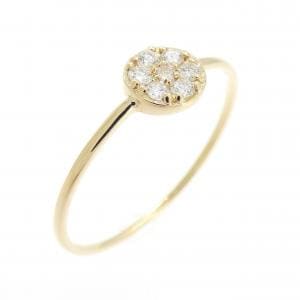 【リメイク】K18YG ダイヤモンド リング 0.10CT