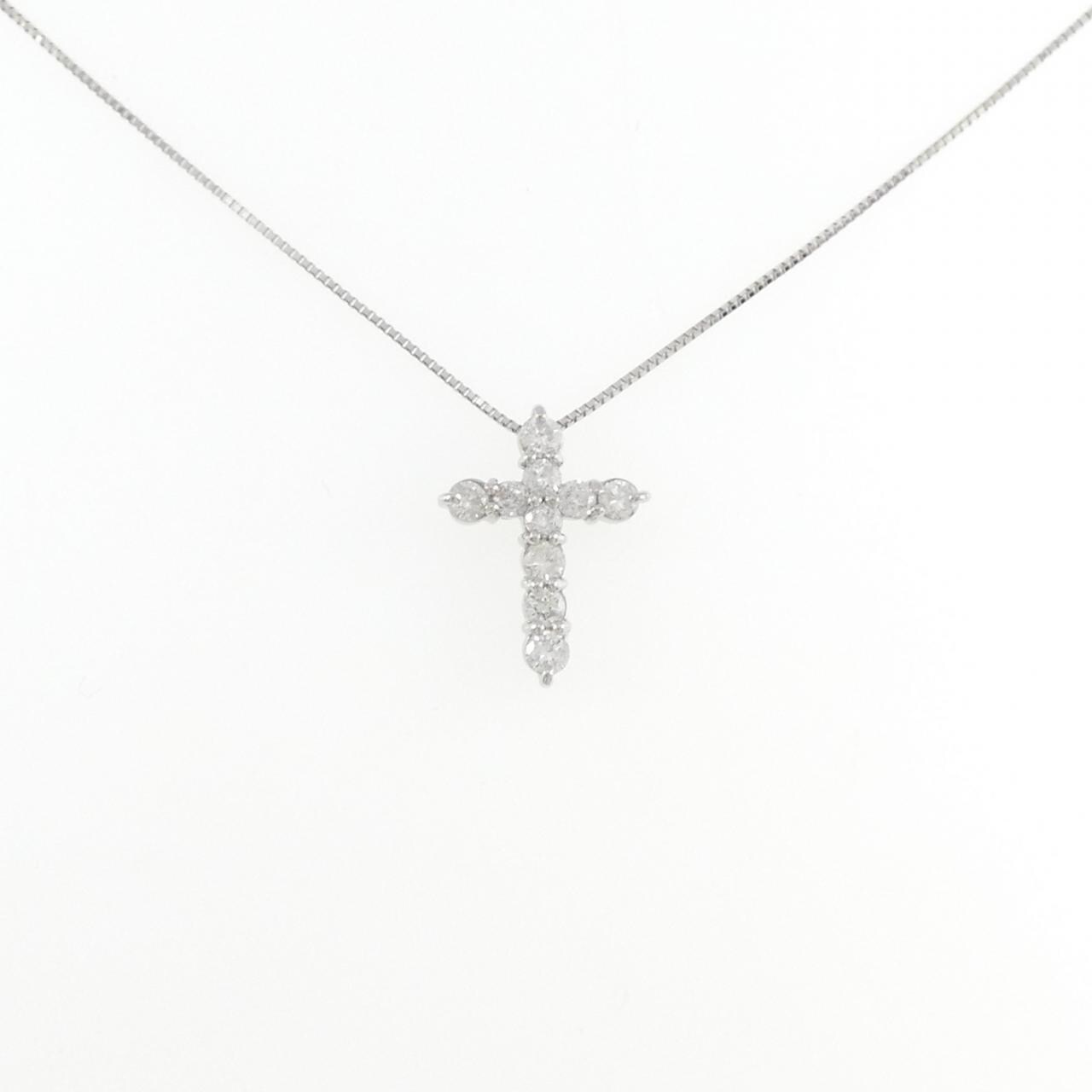 PT900/PT850 クロス ダイヤモンド ネックレス 0.70CT
