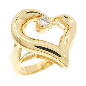 K18YG ハート ダイヤモンド リング 0.12CT