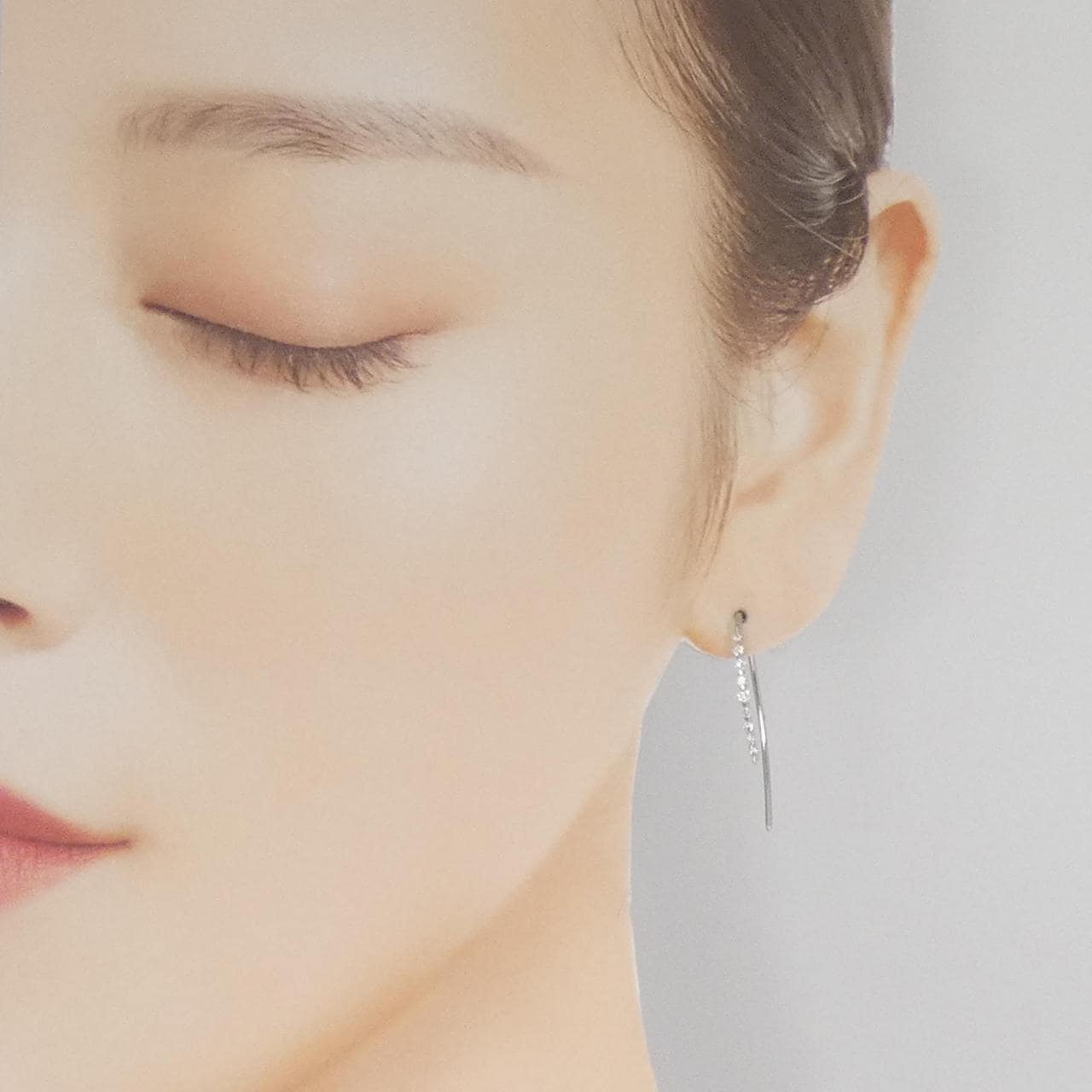 PT950 ダイヤモンド ピアス 0.20CT