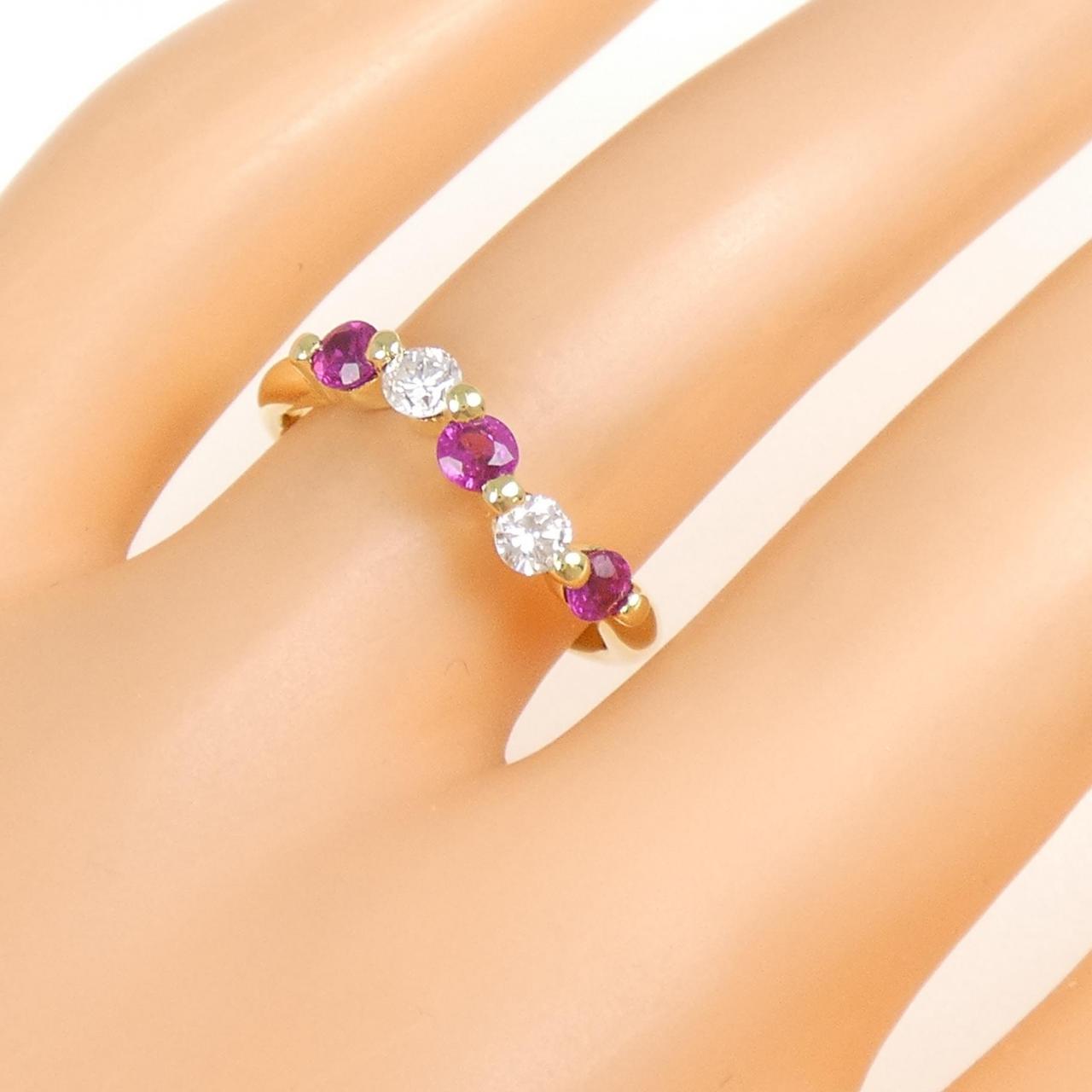 K18YG ルビー リング