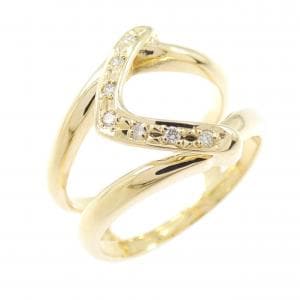 K18YG ダイヤモンド リング 0.07CT